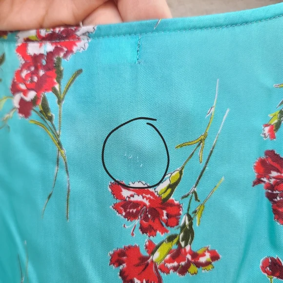 R13Deconstructed Babydoll Mini Dress in Light Blue Floral Size Medium